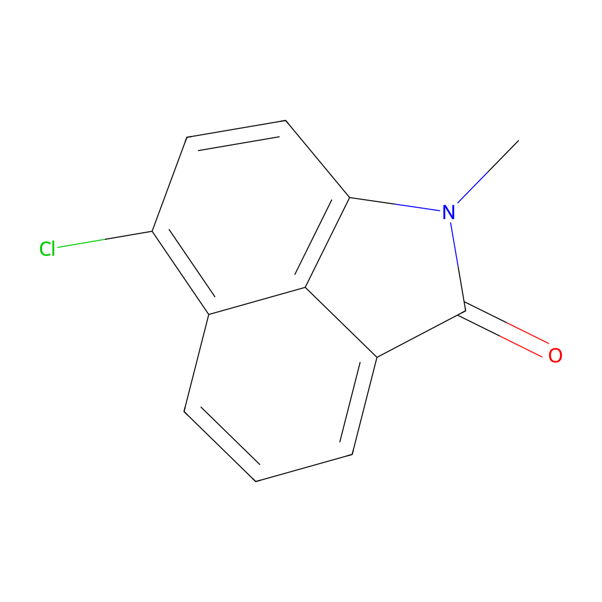 9-Chloro-2-methyl-2-azatricyclo[6.3.1.0,4,12]dodeca-1(11),4(12),5,7,9-pentaen-3-one molecular structure, CAS 39158-36-6