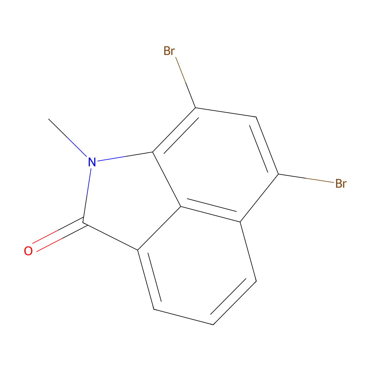 6,8-dibromo-1-methylbenzo[cd]indol-2(1H)-one molecular structure, CAS 39158-40-2