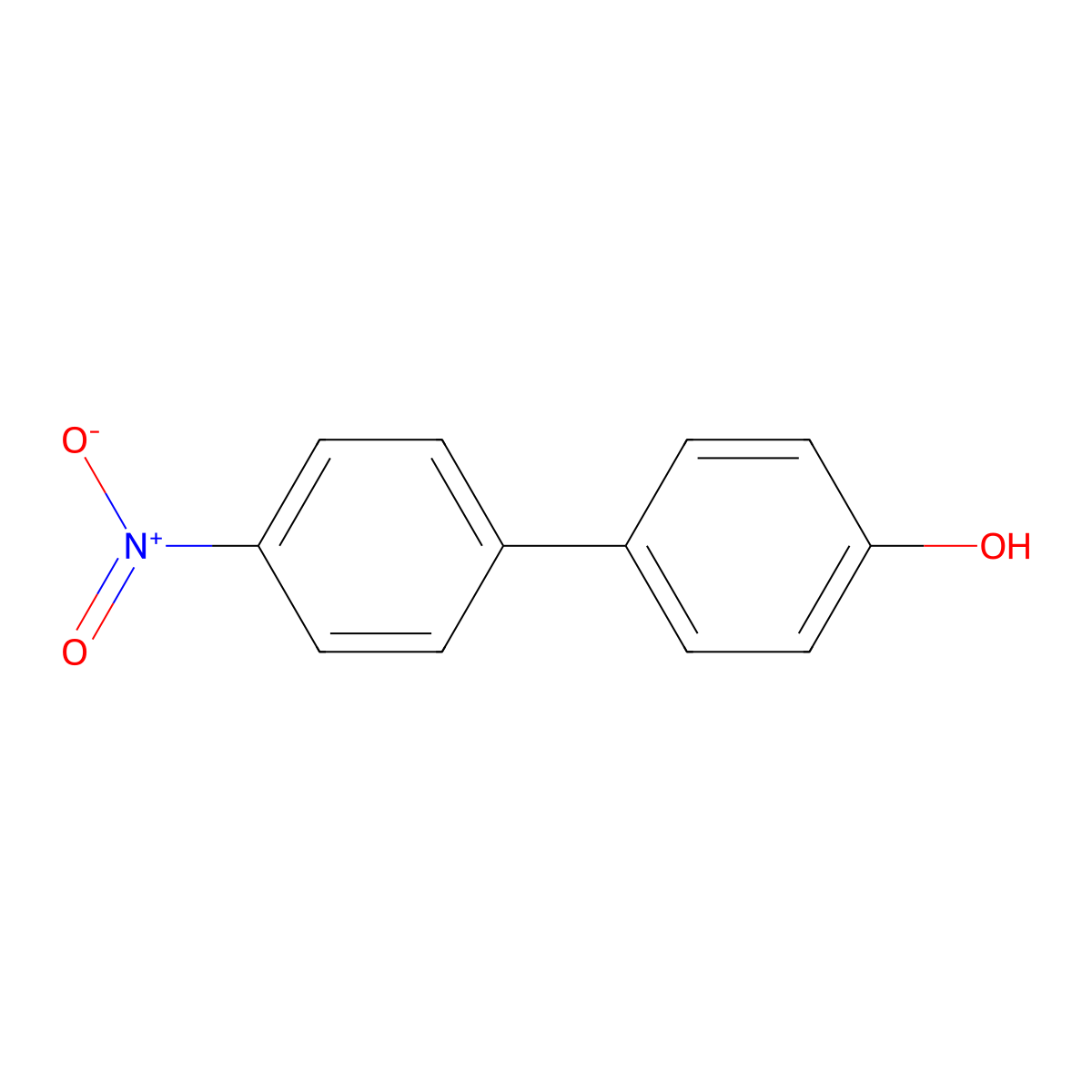 4-Hydroxy-4'-nitrobiphenyl molecular structure, CAS 3916-44-7