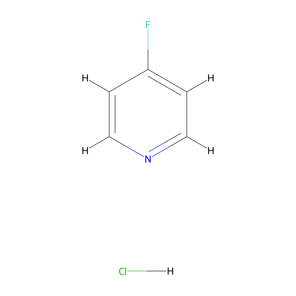 4-Fluoropyridine hydrochloride molecular structure, CAS 39160-31-1