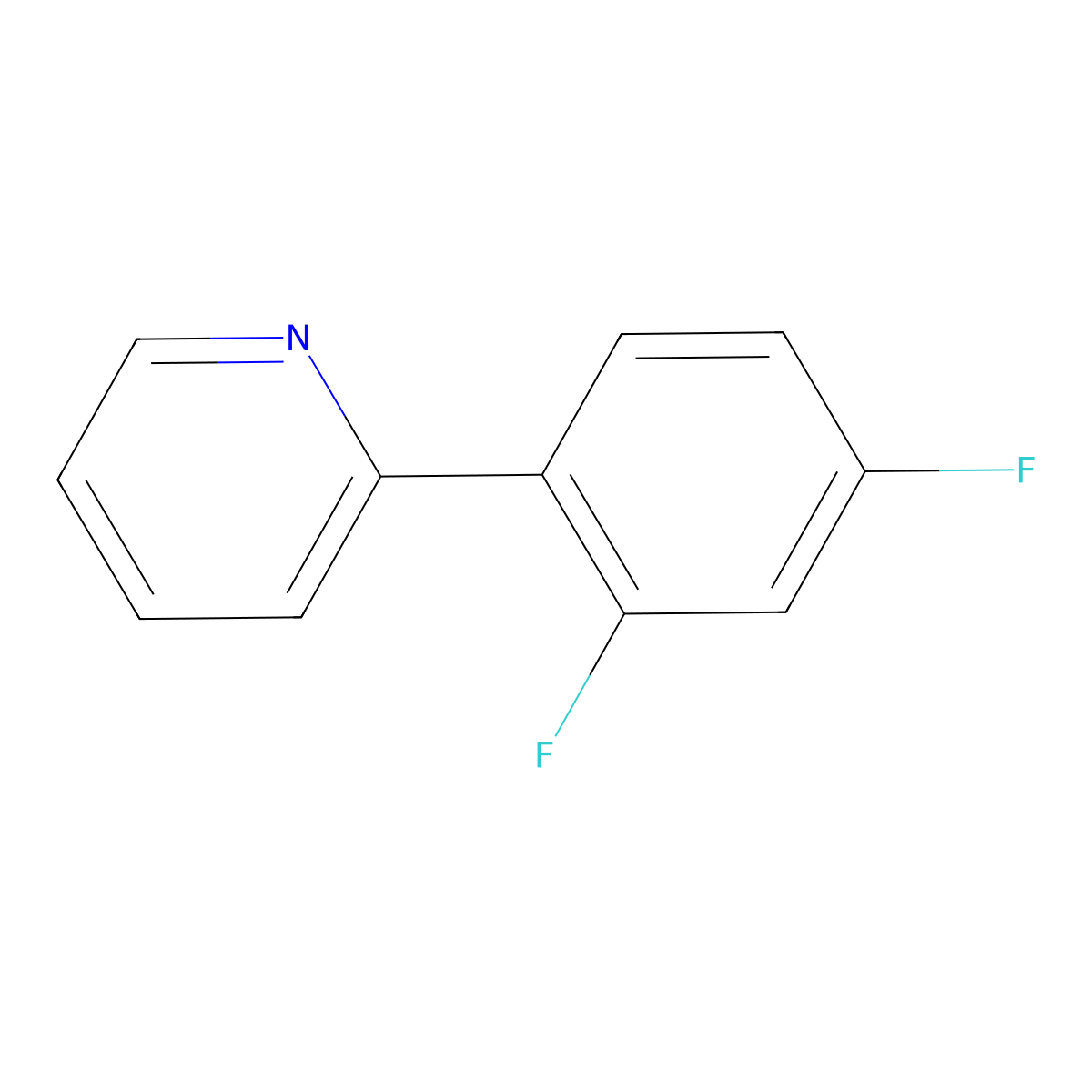 2-(2,4-Difluorophenyl)pyridine molecular structure, CAS 391604-55-0