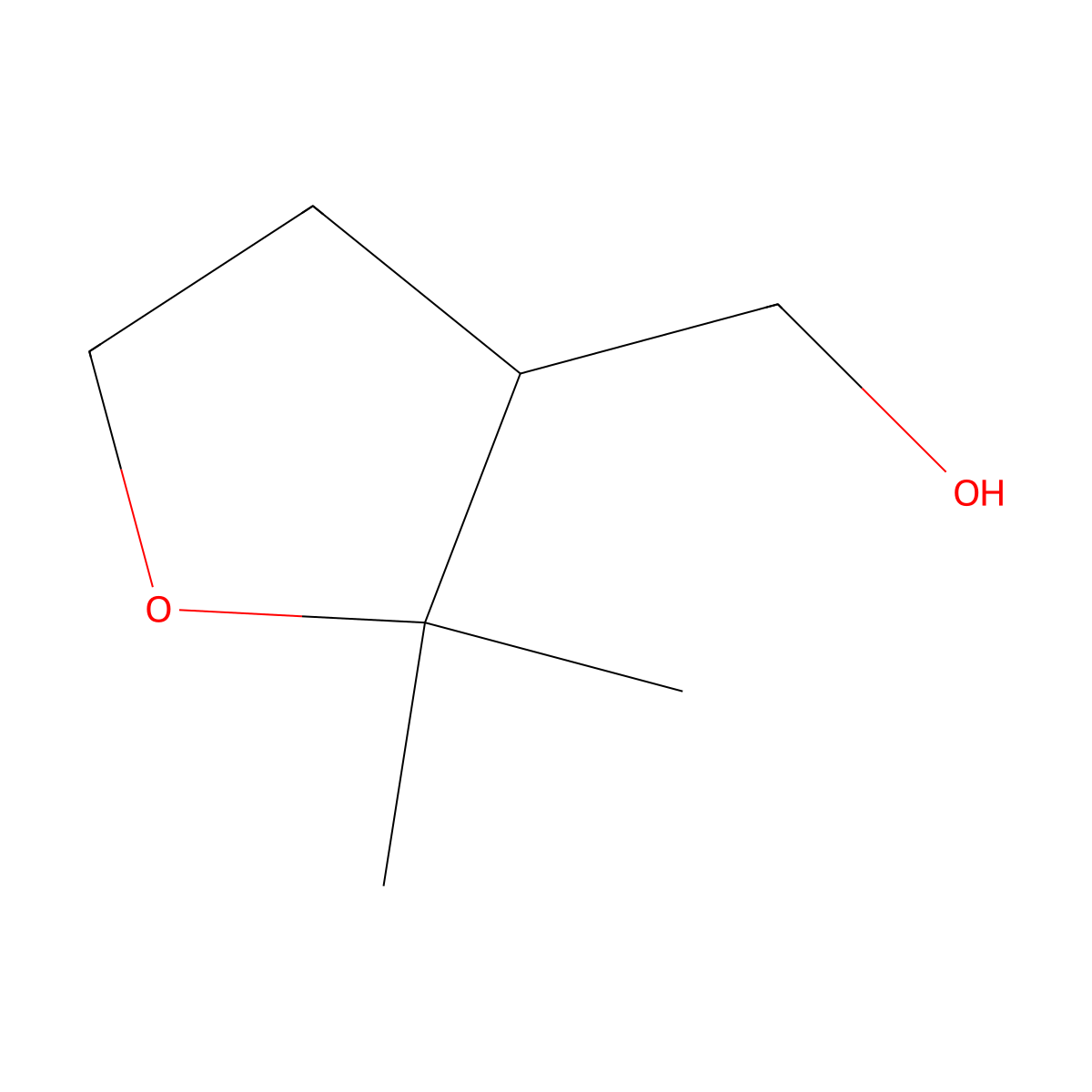 (2,2-Dimethyloxolan-3-yl)methanol molecular structure, CAS 39161-14-3