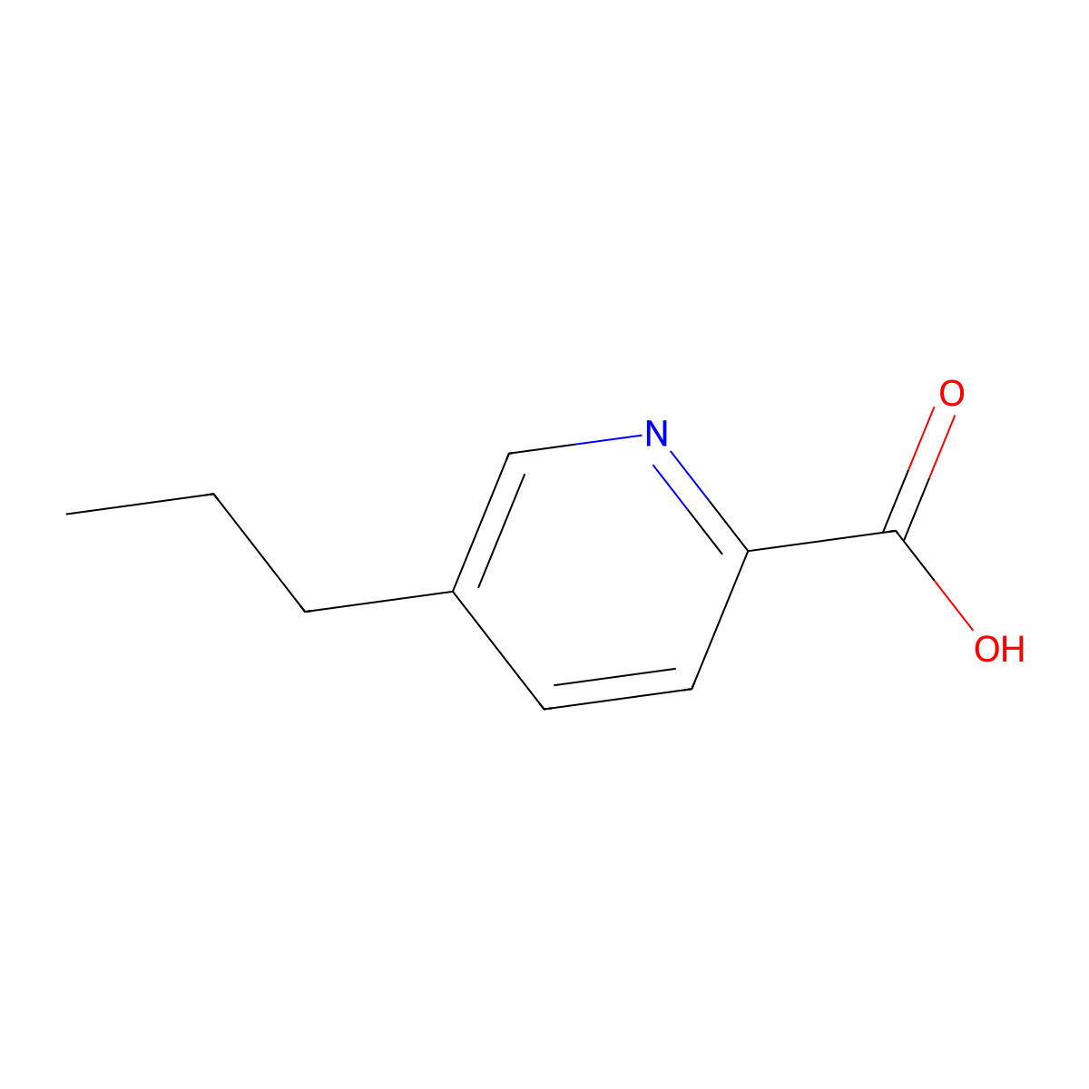 Picolinic acid, 5-propyl- molecular structure, CAS 39161-37-0