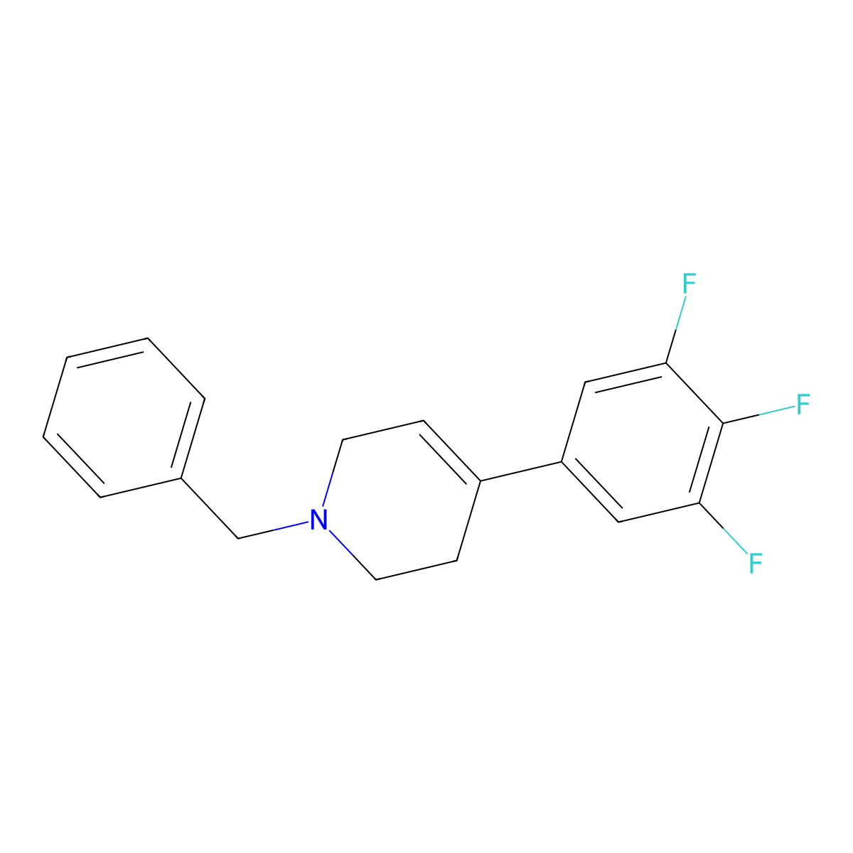 1,2,3,6-Tetrahydro-1-(phenylmethyl)-4-(3,4,5-trifluorophenyl)pyridine molecular structure, CAS 391610-41-6