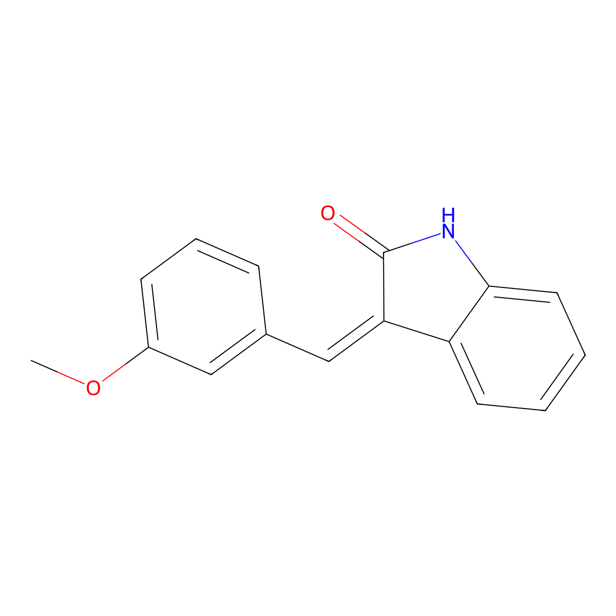 3-(3-Methoxybenzylidene)indolin-2-one molecular structure, CAS 391613-87-9