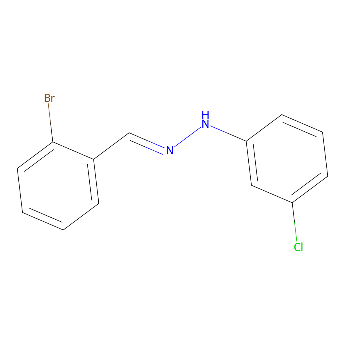2-Bromobenzaldehyde 3-chlorophenylhydrazone molecular structure, CAS 391616-73-2