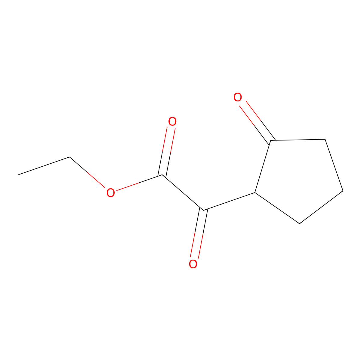 Ethyl 2-oxo-2-(2-oxocyclopentyl)acetate molecular structure, CAS 39163-39-8