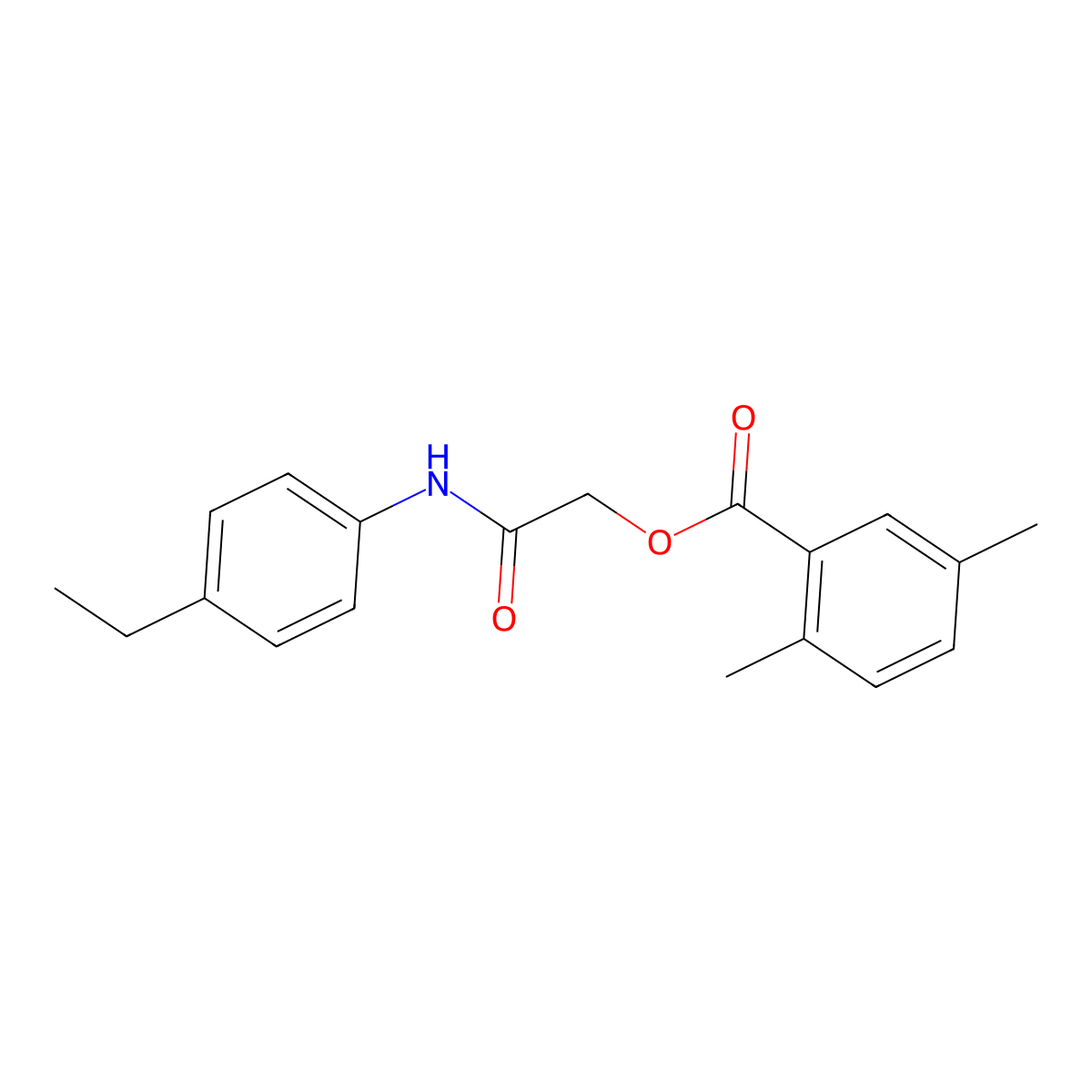 [2-(4-Ethylanilino)-2-oxoethyl] 2,5-dimethylbenzoate molecular structure, CAS 391633-81-1