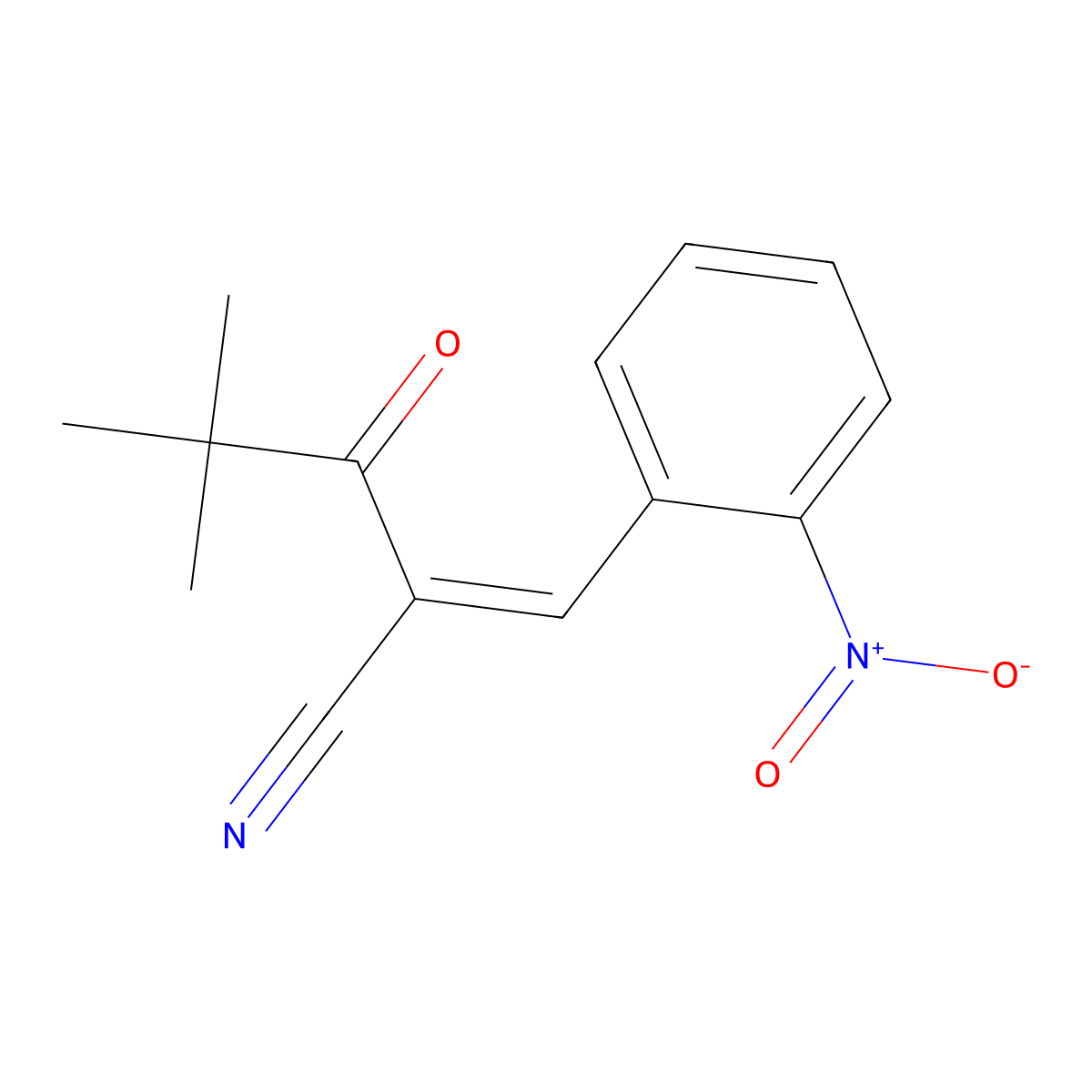 4,4-Dimethyl-2-[(2-nitrophenyl)methylidene]-3-oxopentanenitrile molecular structure, CAS 391649-88-0