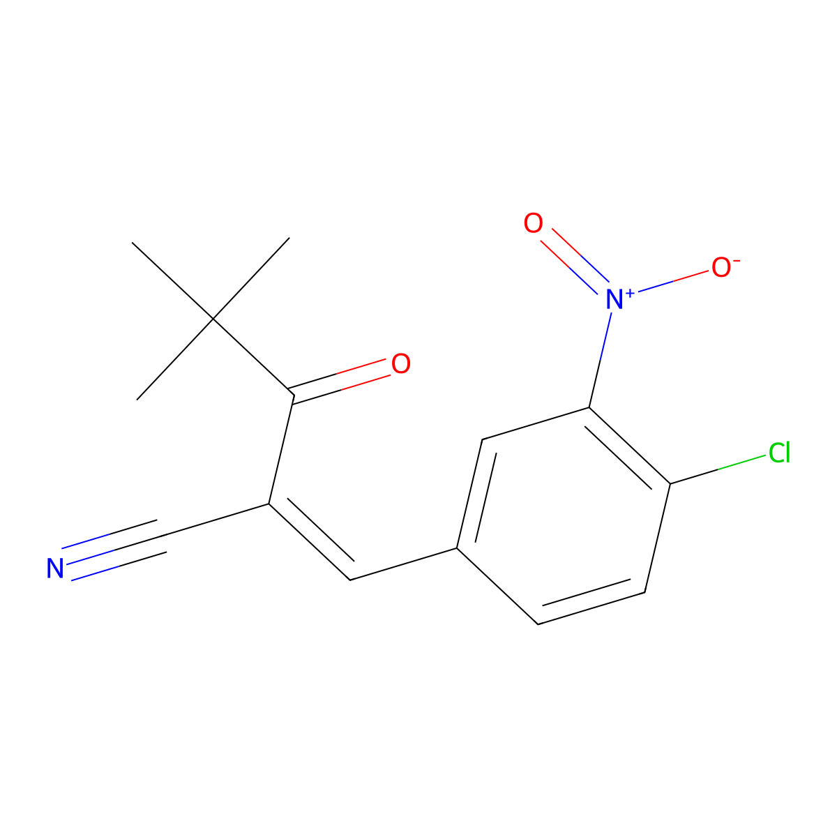 2-(2,2-Dimethylpropanoyl)-3-(4-chloro-3-nitrophenyl)prop-2-enenitrile molecular structure, CAS 391650-02-5