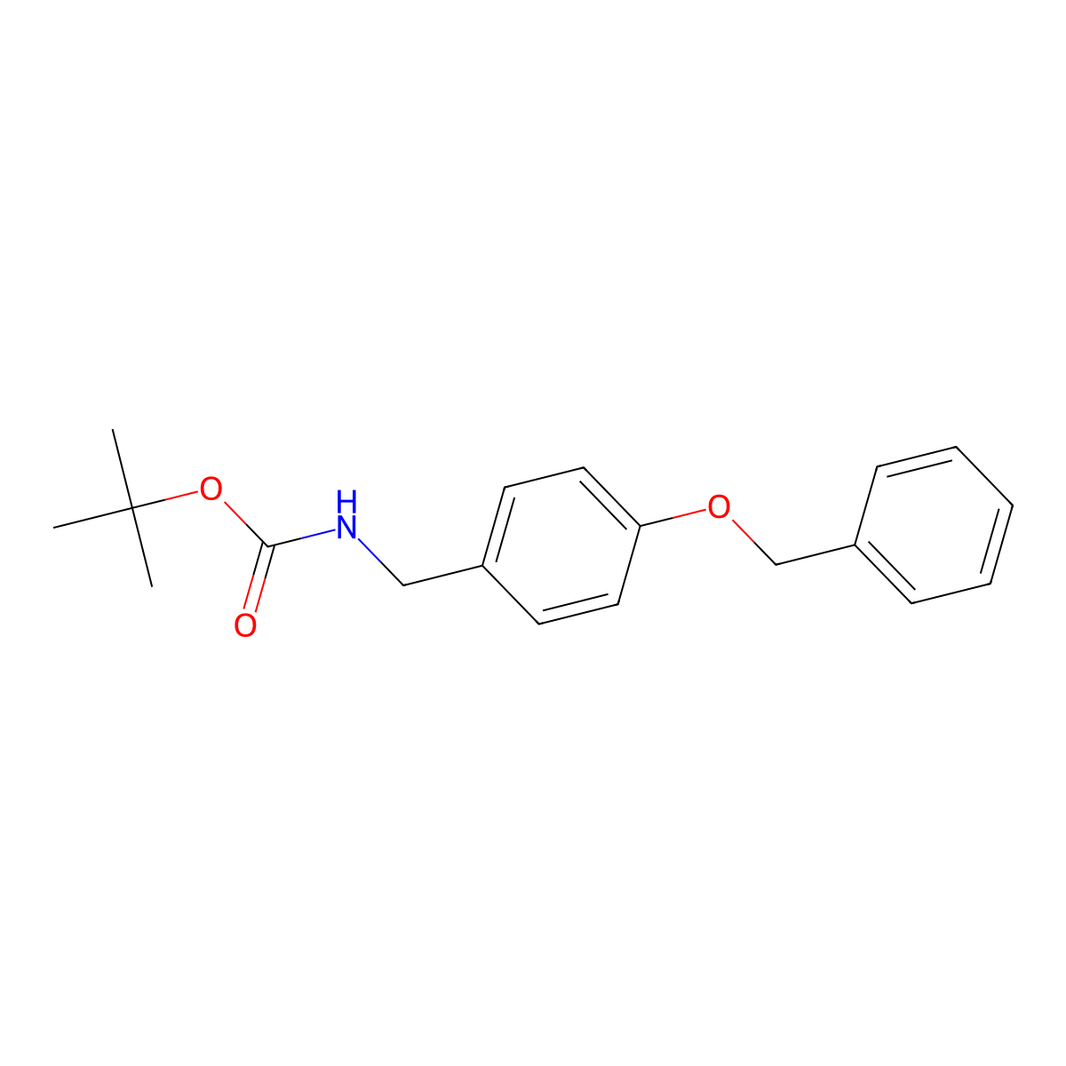 Tert-butyl 4-(benzyloxy)benzylcarbamate molecular structure, CAS 391668-61-4