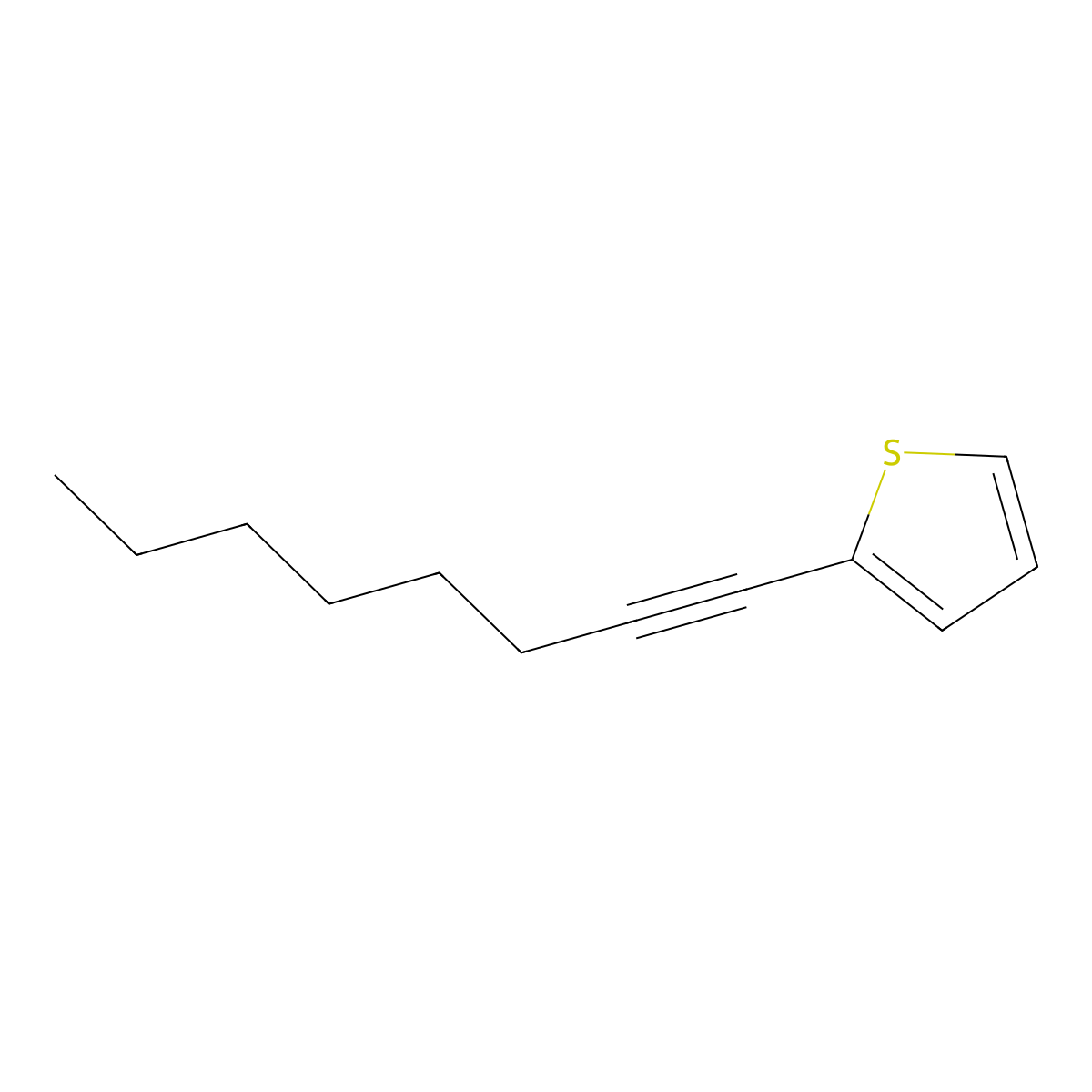 Thiophene, 2-(1-octynyl)- molecular structure, CAS 391669-53-7
