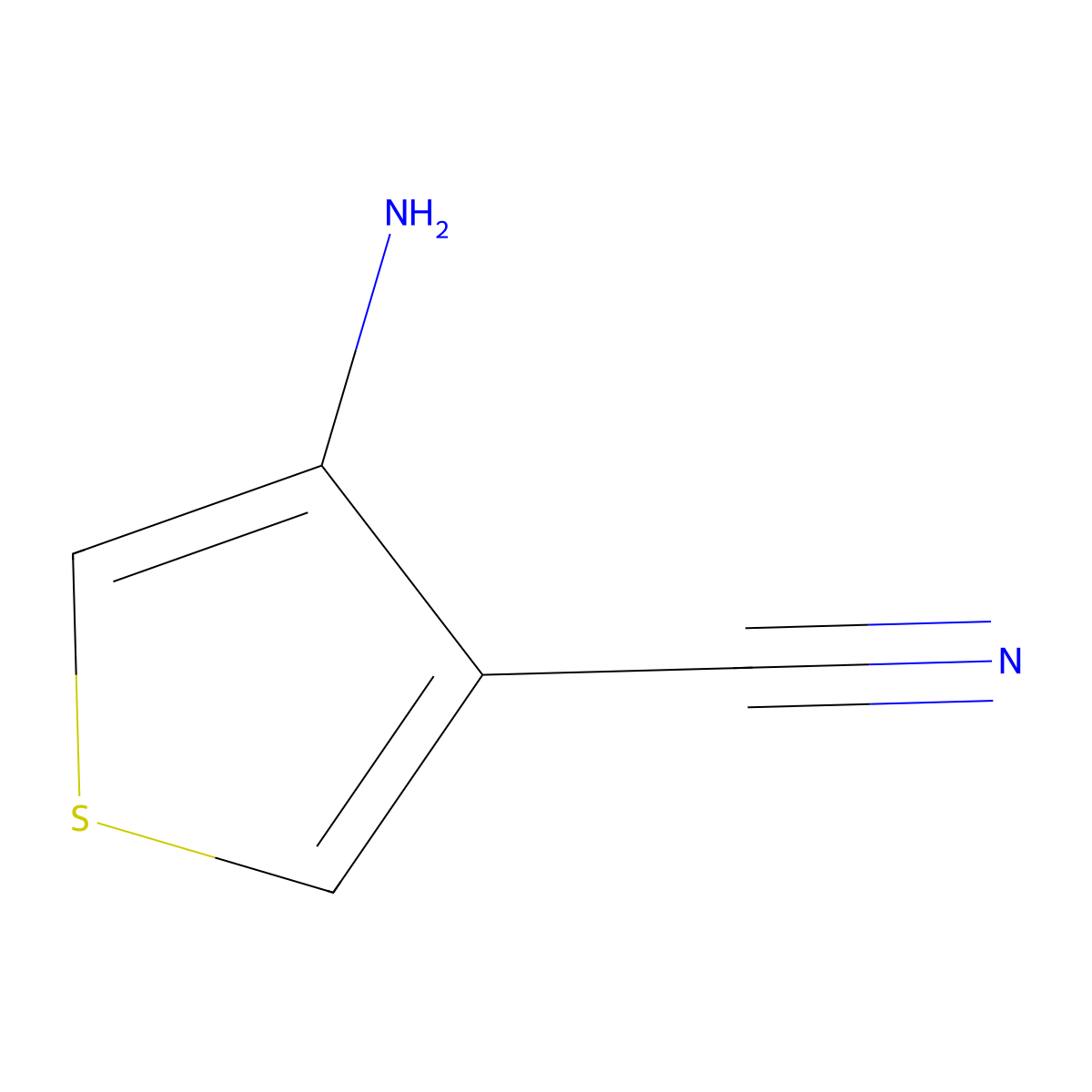4-Aminothiophene-3-carbonitrile molecular structure, CAS 391681-11-1