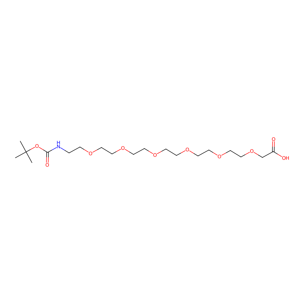 Boc-NH-PEG6-CH2COOH molecular structure, CAS 391684-36-9
