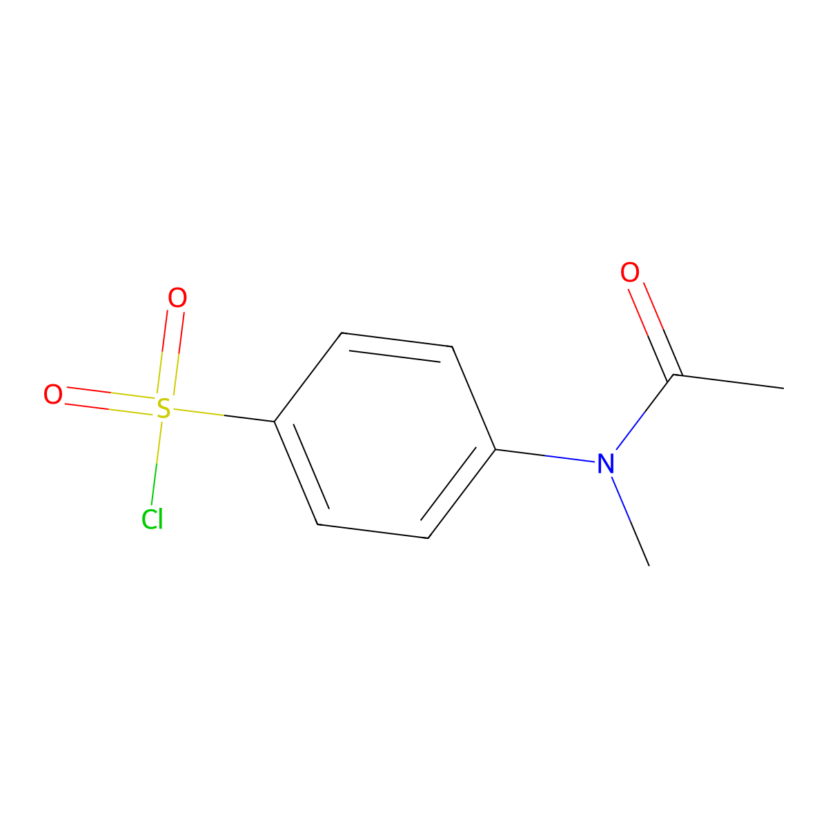 4-(N-methylacetamido)benzene-1-sulfonyl chloride molecular structure, CAS 39169-92-1