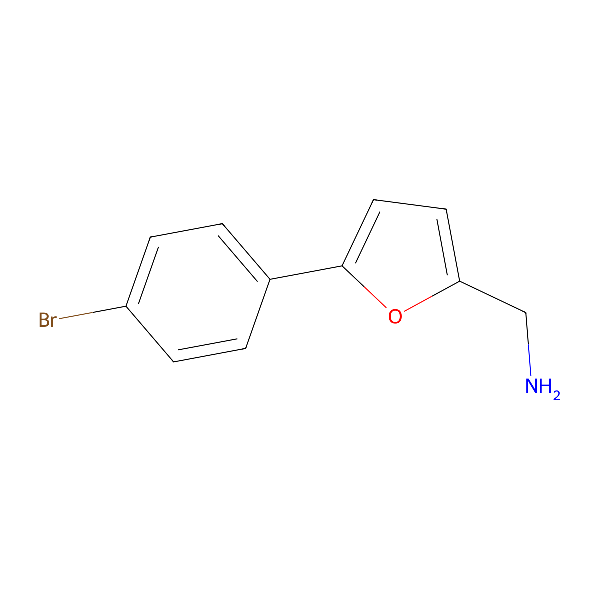 [5-(4-Bromophenyl)furan-2-yl]methanamine molecular structure, CAS 39169-94-3
