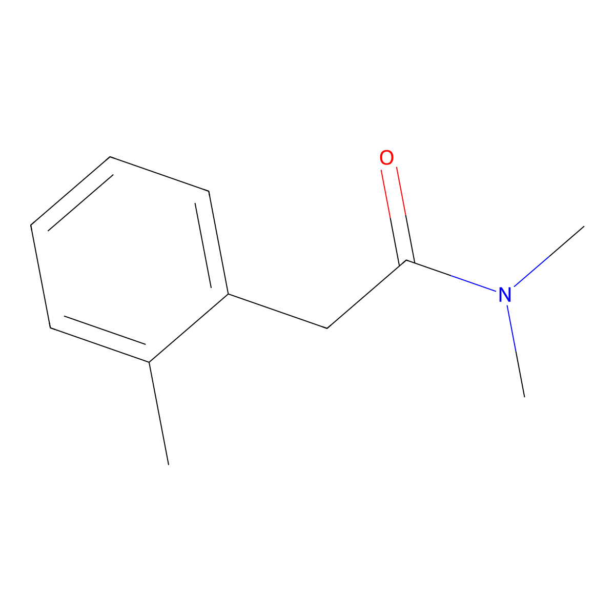 N,N-Dimethyl-2-(2-methylphenyl)acetamide molecular structure, CAS 3917-57-5