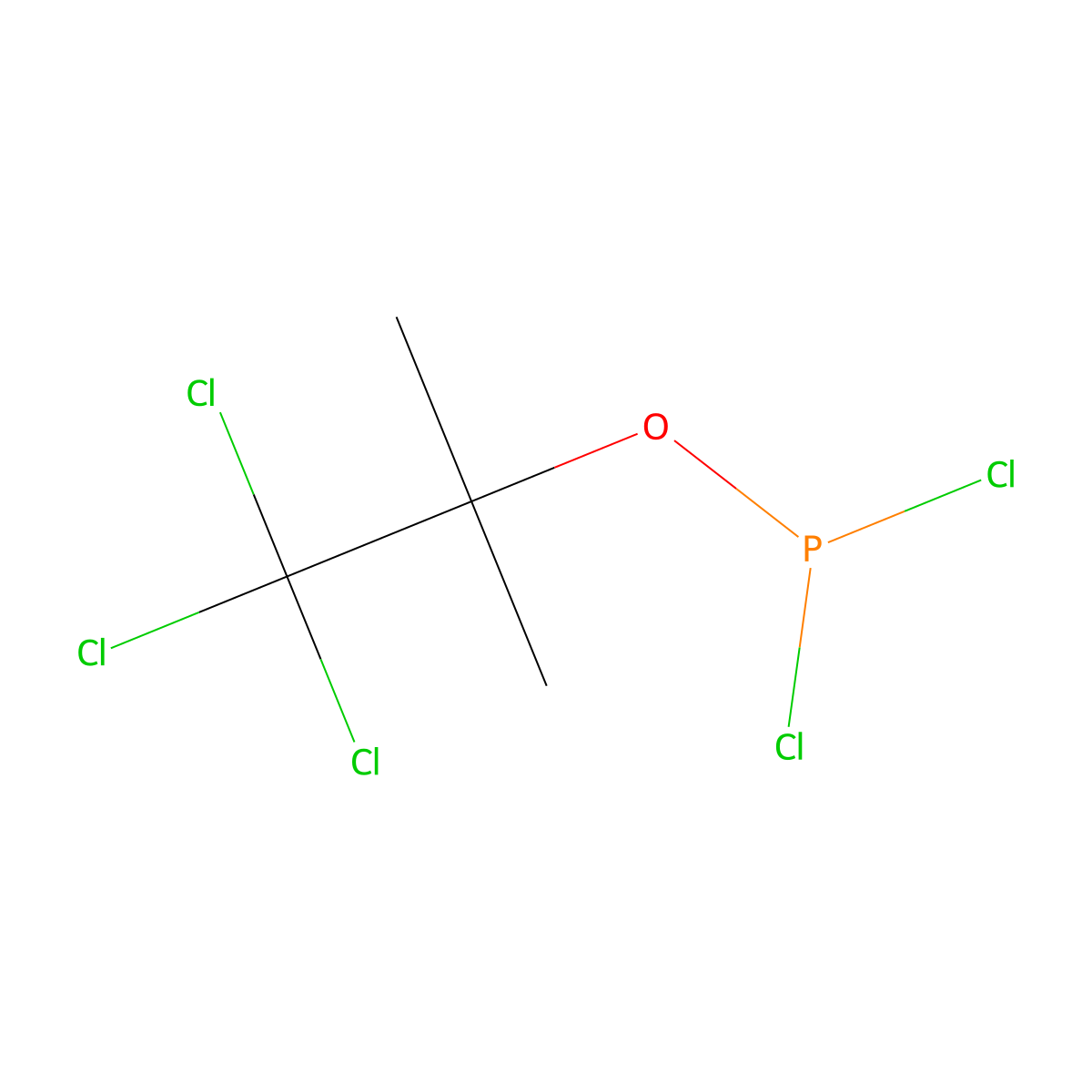 2,2,2-Trichloro-1,1-dimethylethyl dichlorophosphite molecular structure, CAS 39177-74-7