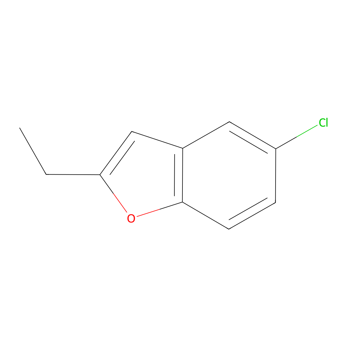 5-Chloro-2-ethyl-1-benzofuran molecular structure, CAS 39178-59-1