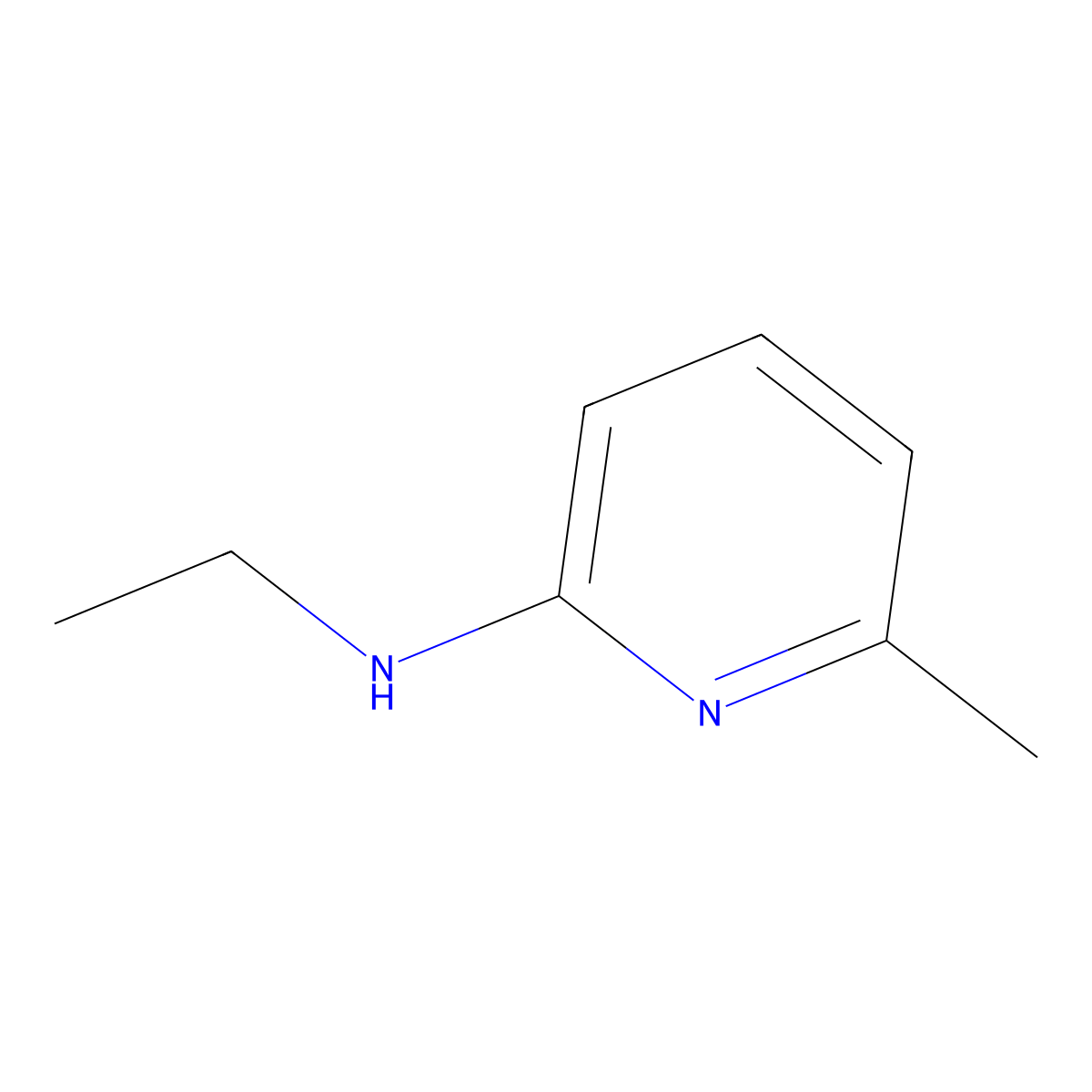 N-Ethyl-6-methylpyridin-2-amine molecular structure, CAS 39179-00-5