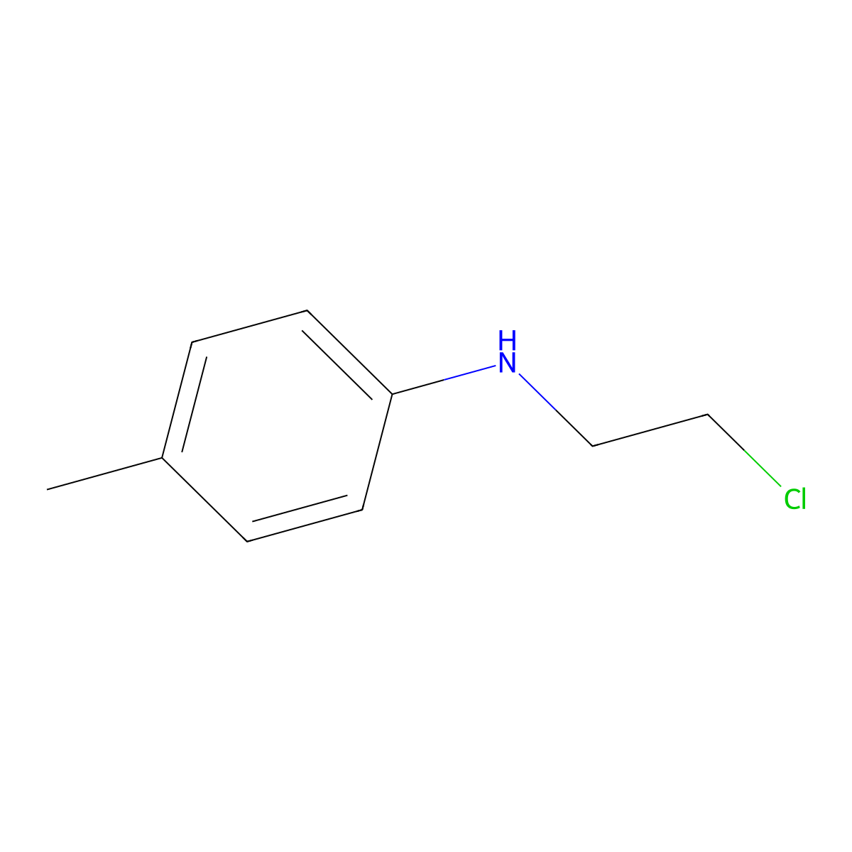 Benzenamine, N-(2-chloroethyl)-4-methyl- molecular structure, CAS 39179-91-4