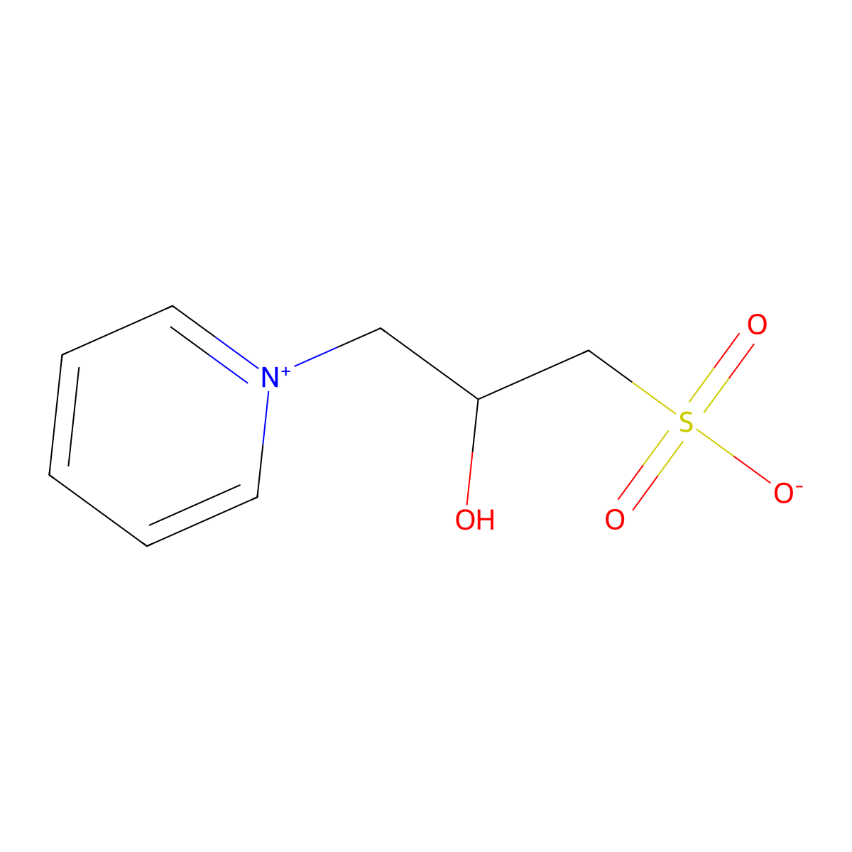 pyridinium, 1-(2-hydroxy-3-sulfopropyl)-, inner salt molecular structure, CAS 3918-73-8
