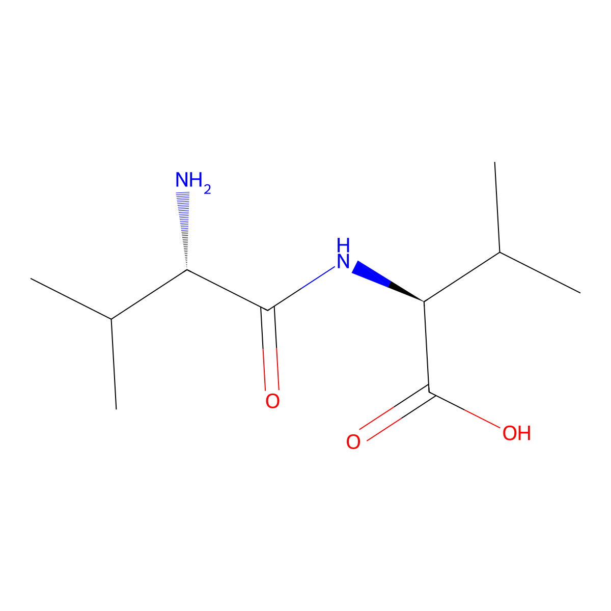 L-Valyl-L-valine molecular structure, CAS 3918-94-3