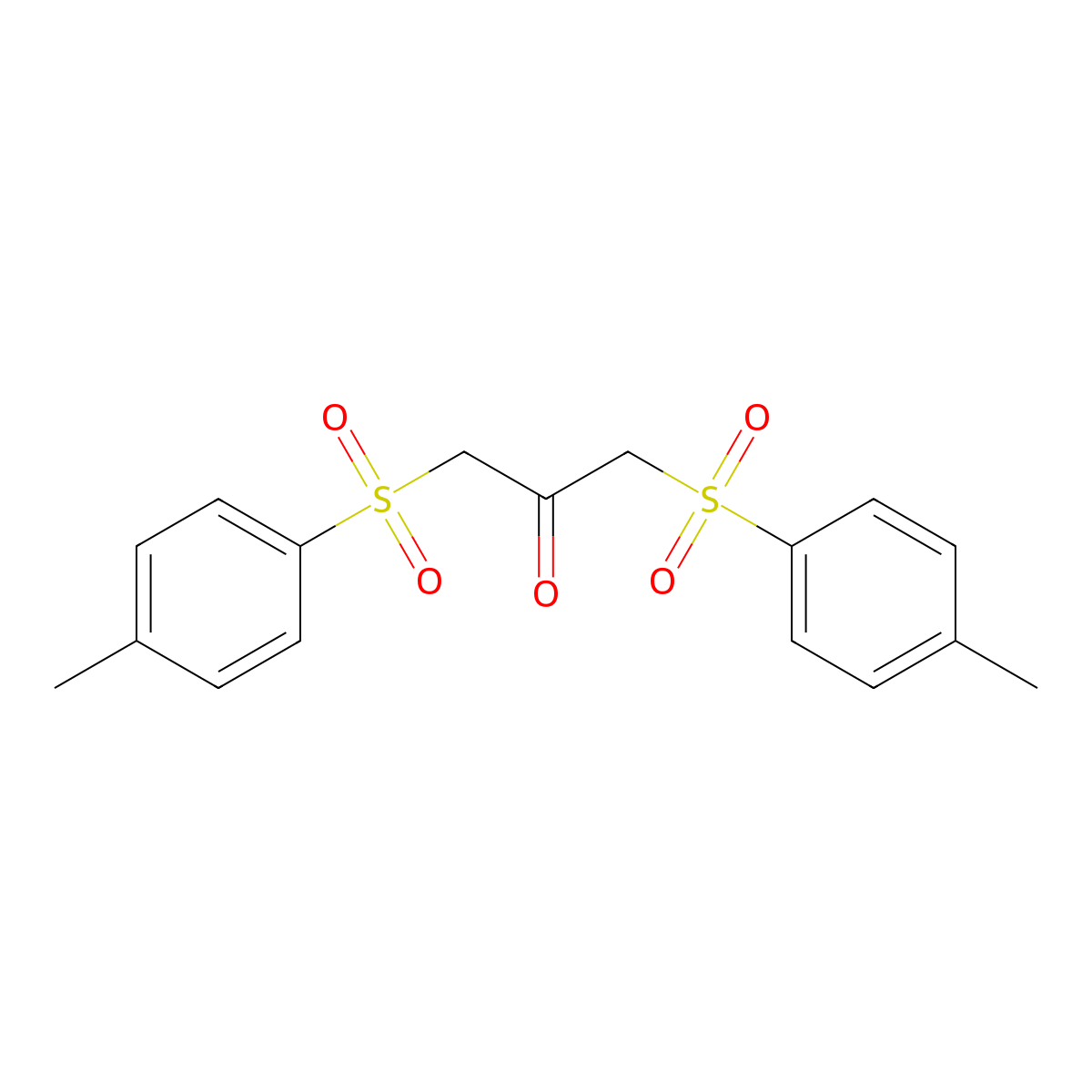 1,3-Bis-(toluene-4-sulfonyl)-propan-2-one molecular structure, CAS 39180-21-7