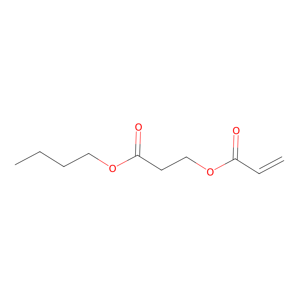 2-Propenoic acid, 3-butoxy-3-oxopropyl ester molecular structure, CAS 39181-89-0