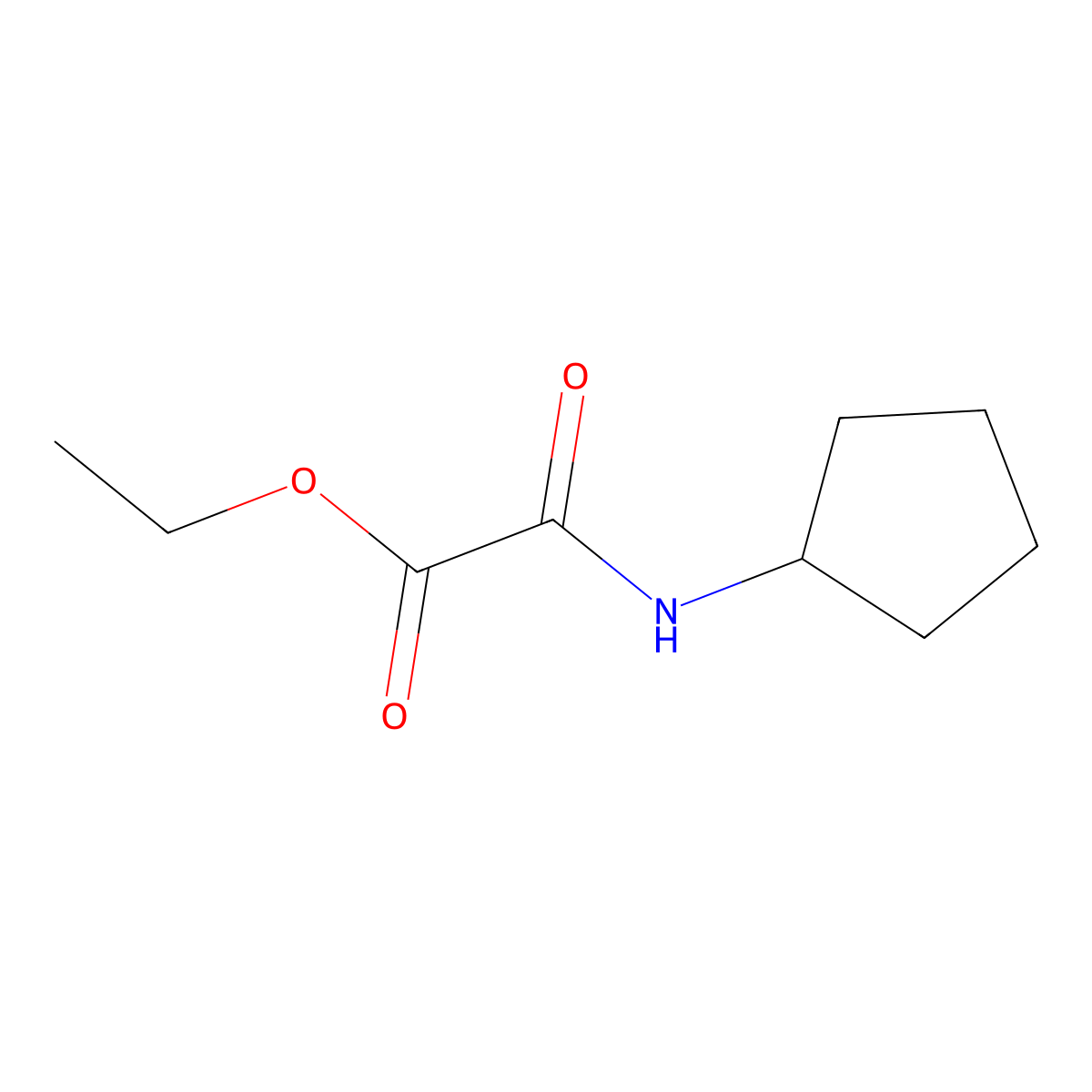 Acetic acid, 2-(cyclopentylamino)-2-oxo-, ethyl ester molecular structure, CAS 39183-55-6