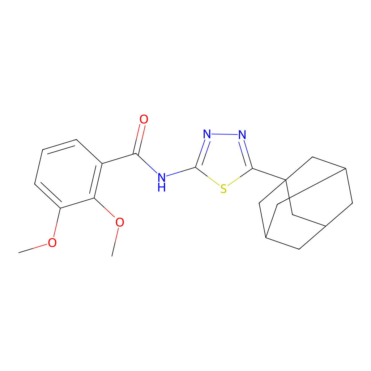 N-[5-(1-adamantyl)-1,3,4-thiadiazol-2-yl]-2,3-dimethoxybenzamide molecular structure, CAS 391865-91-1
