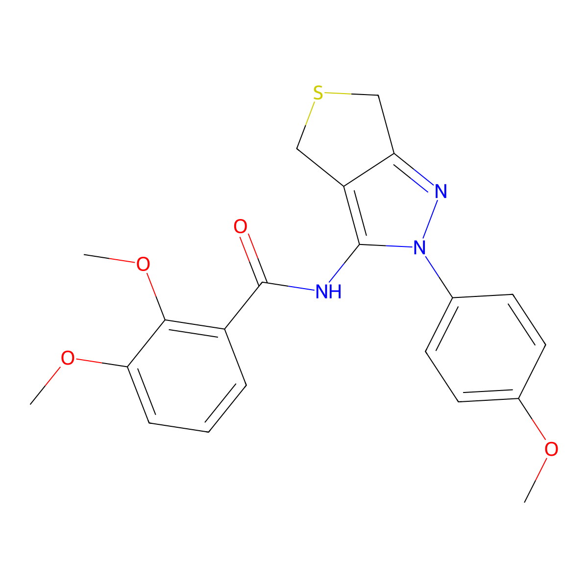 2,3-dimethoxy-N-(2-(4-methoxyphenyl)-4,6-dihydro-2H-thieno[3,4-c]pyrazol-3-yl)benzamide molecular structure, CAS 391866-47-0