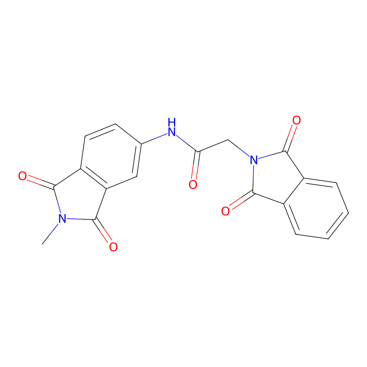 2-(1,3-dioxoisoindol-2-yl)-N-(2-methyl-1,3-dioxoisoindol-5-yl)acetamide molecular structure, CAS 391866-84-5