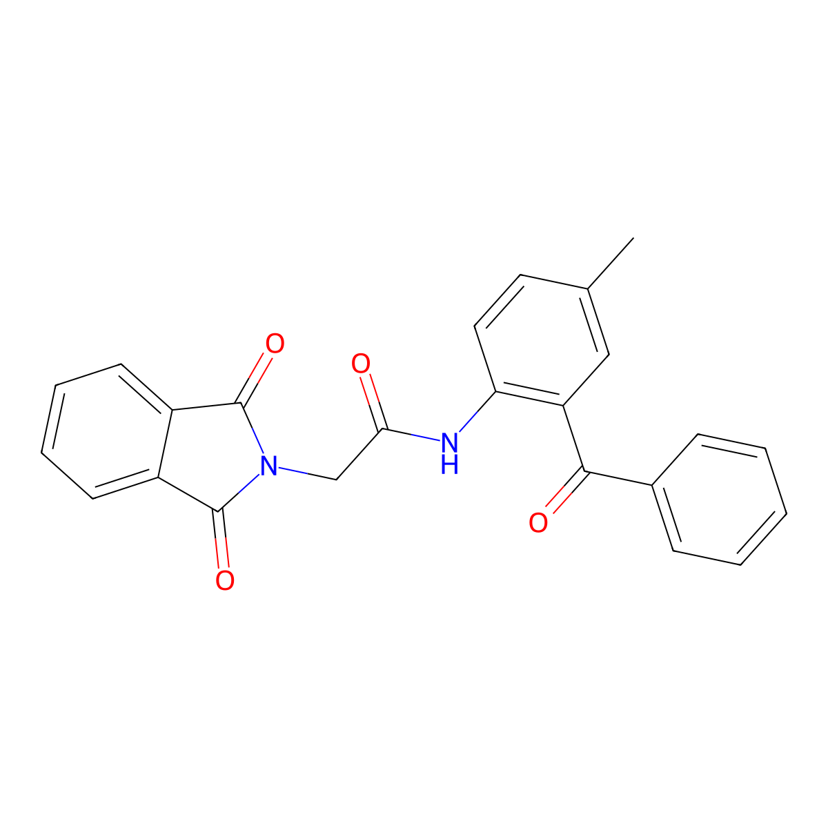 N-(2-benzoyl-4-methylphenyl)-2-(1,3-dioxoisoindol-2-yl)acetamide molecular structure, CAS 391866-85-6