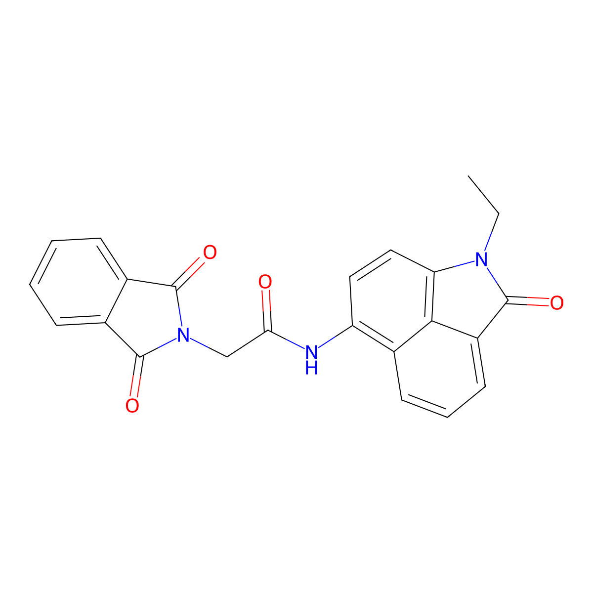 2-(1,3-dioxoisoindolin-2-yl)-N-(1-ethyl-2-oxo-1,2-dihydrobenzo[cd]indol-6-yl)acetamide molecular structure, CAS 391866-86-7