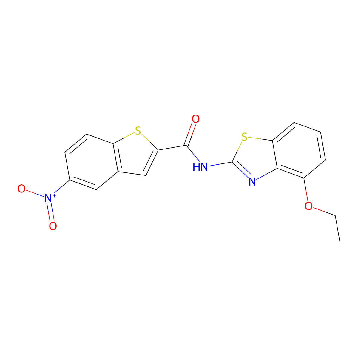 N-(4-ethoxy-1,3-benzothiazol-2-yl)-5-nitro-1-benzothiophene-2-carboxamide molecular structure, CAS 391867-29-1
