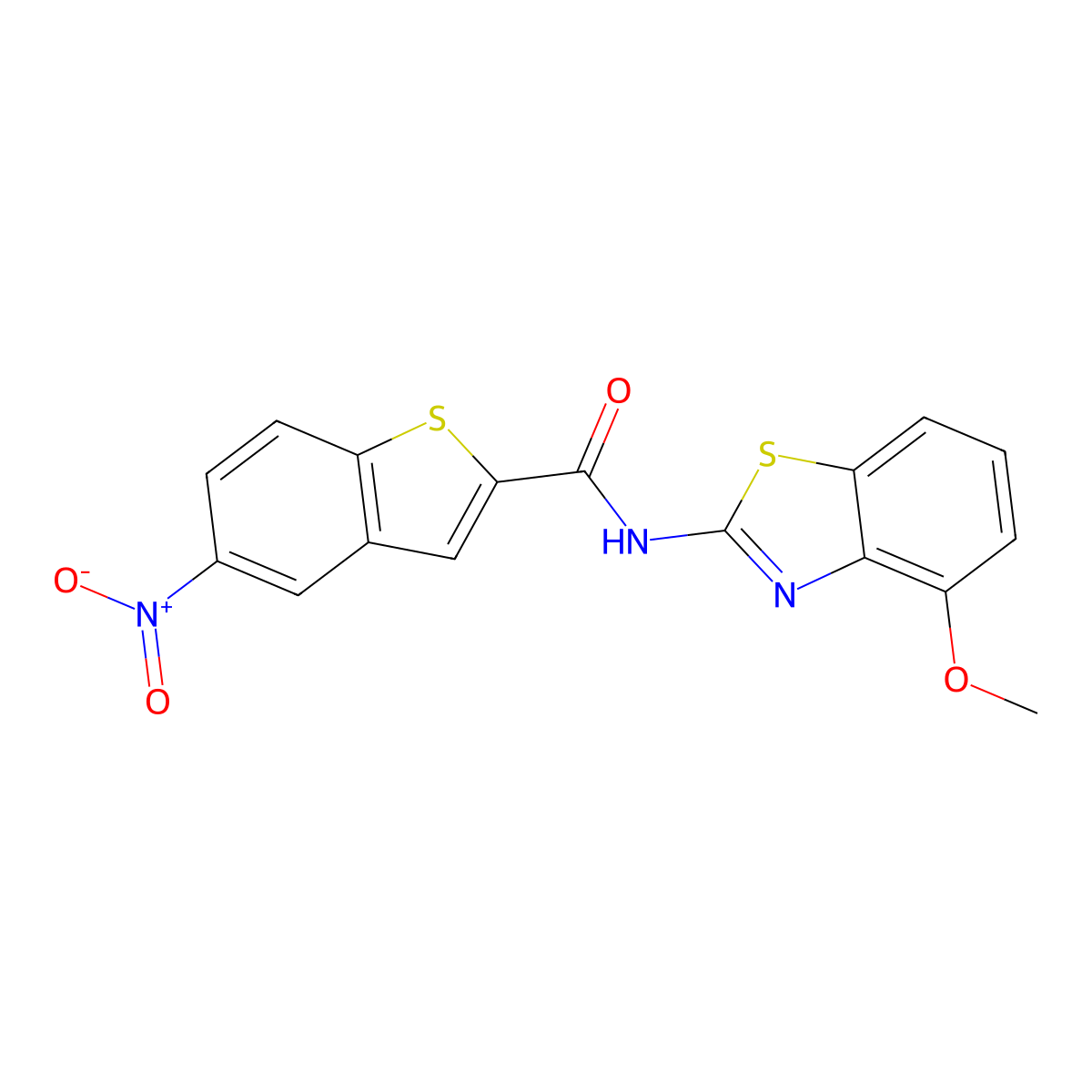 N-(4-methoxy-1,3-benzothiazol-2-yl)-5-nitro-1-benzothiophene-2-carboxamide molecular structure, CAS 391867-31-5