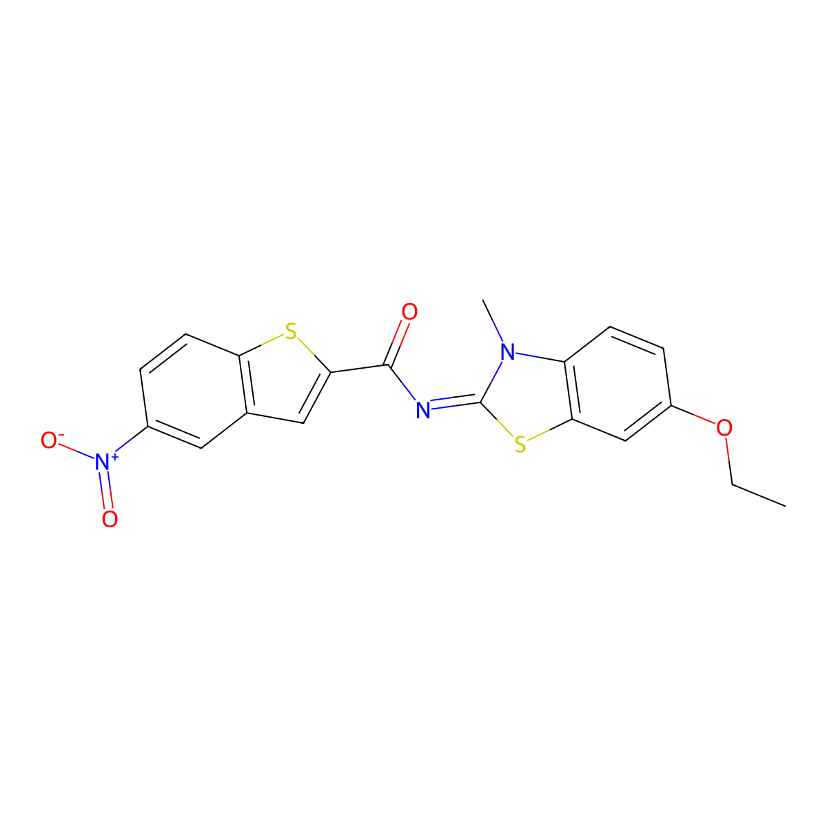 (E)-N-(6-ethoxy-3-methylbenzo[d]thiazol-2(3H)-ylidene)-5-nitrobenzo[b]thiophene-2-carboxamide molecular structure, CAS 391867-33-7