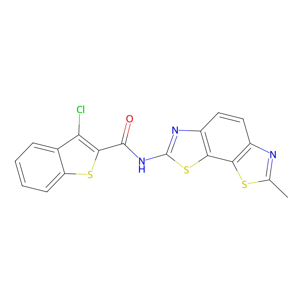 3-chloro-N-(7-methyl-[1,3]thiazolo[4,5-g][1,3]benzothiazol-2-yl)-1-benzothiophene-2-carboxamide molecular structure, CAS 391867-41-7