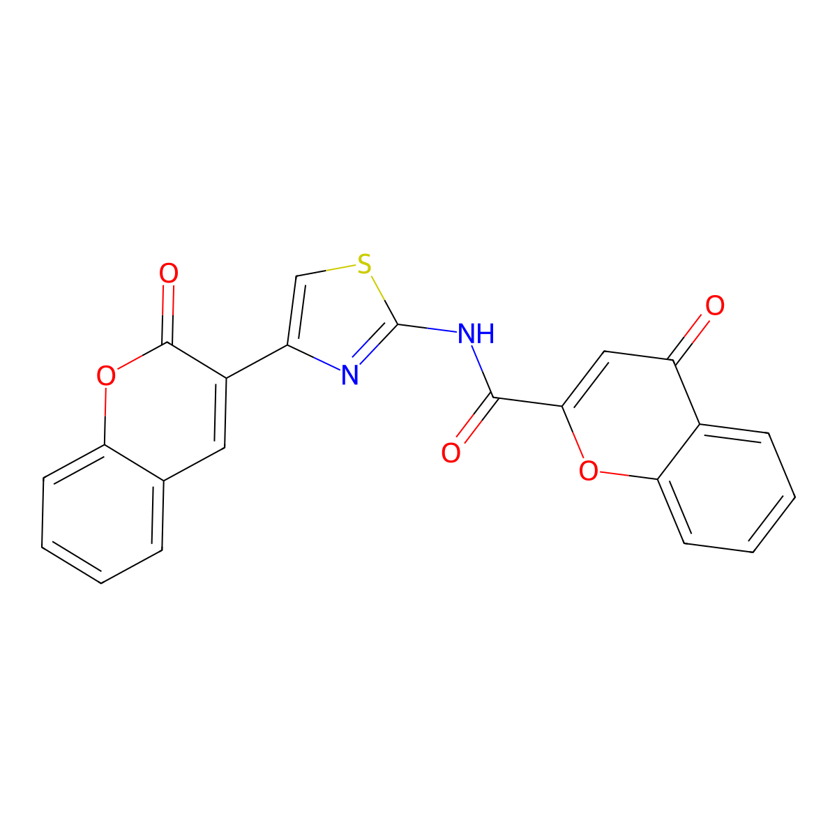 4-oxo-N-[4-(2-oxo-2H-chromen-3-yl)-1,3-thiazol-2-yl]-4H-chromene-2-carboxamide molecular structure, CAS 391867-61-1