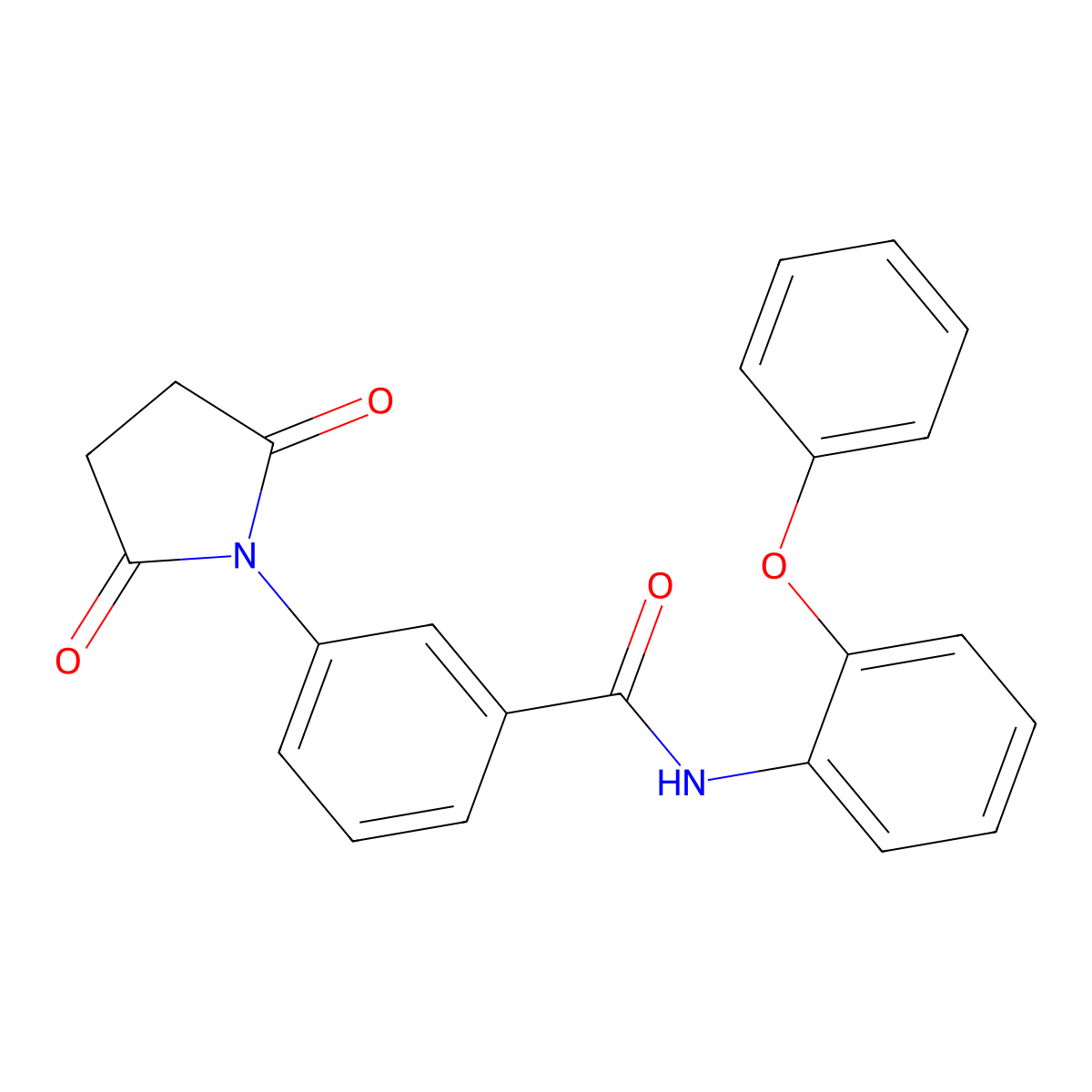 3-(2,5-dioxopyrrolidin-1-yl)-N-(2-phenoxyphenyl)benzamide molecular structure, CAS 391867-74-6