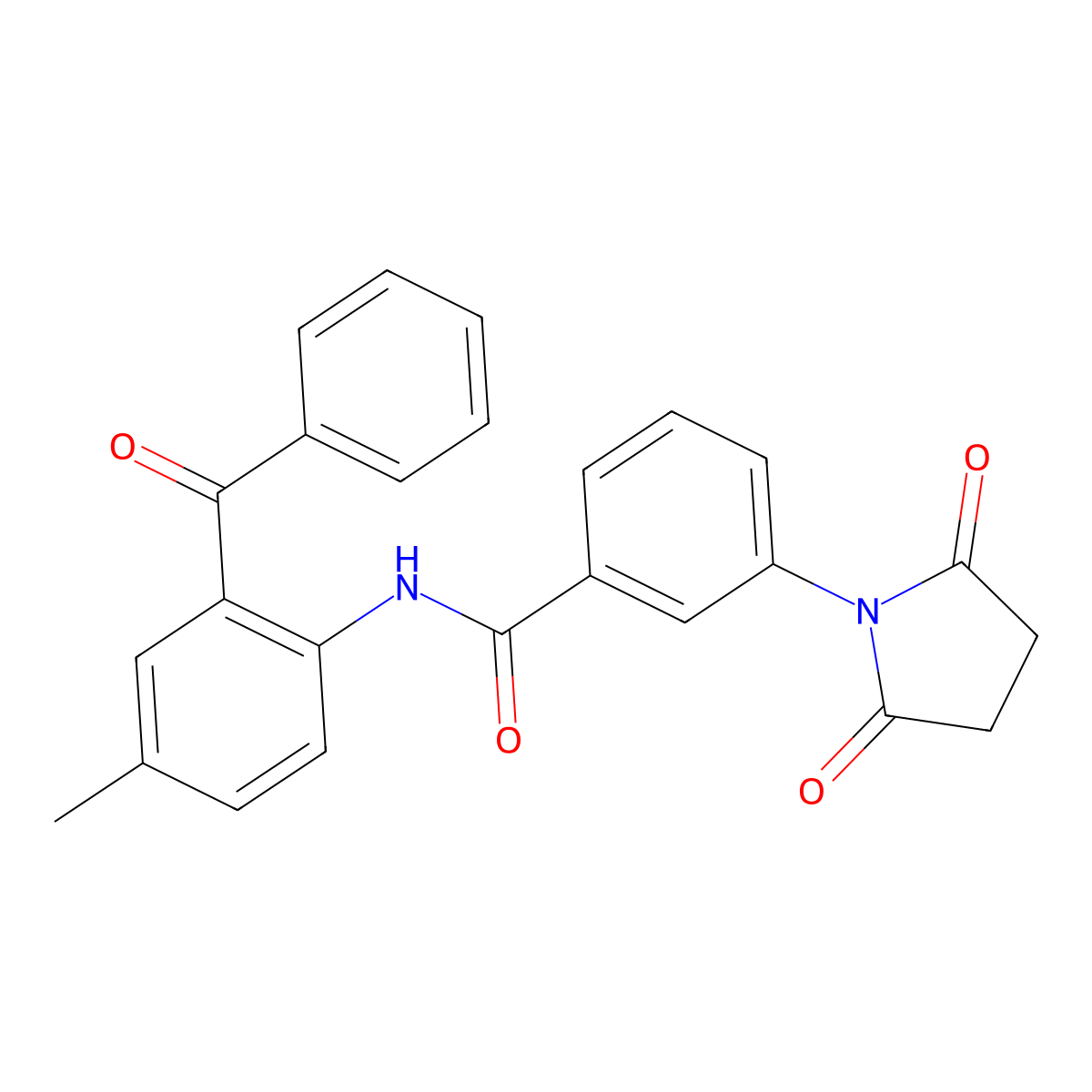 N-(2-benzoyl-4-methylphenyl)-3-(2,5-dioxopyrrolidin-1-yl)benzamide molecular structure, CAS 391867-75-7