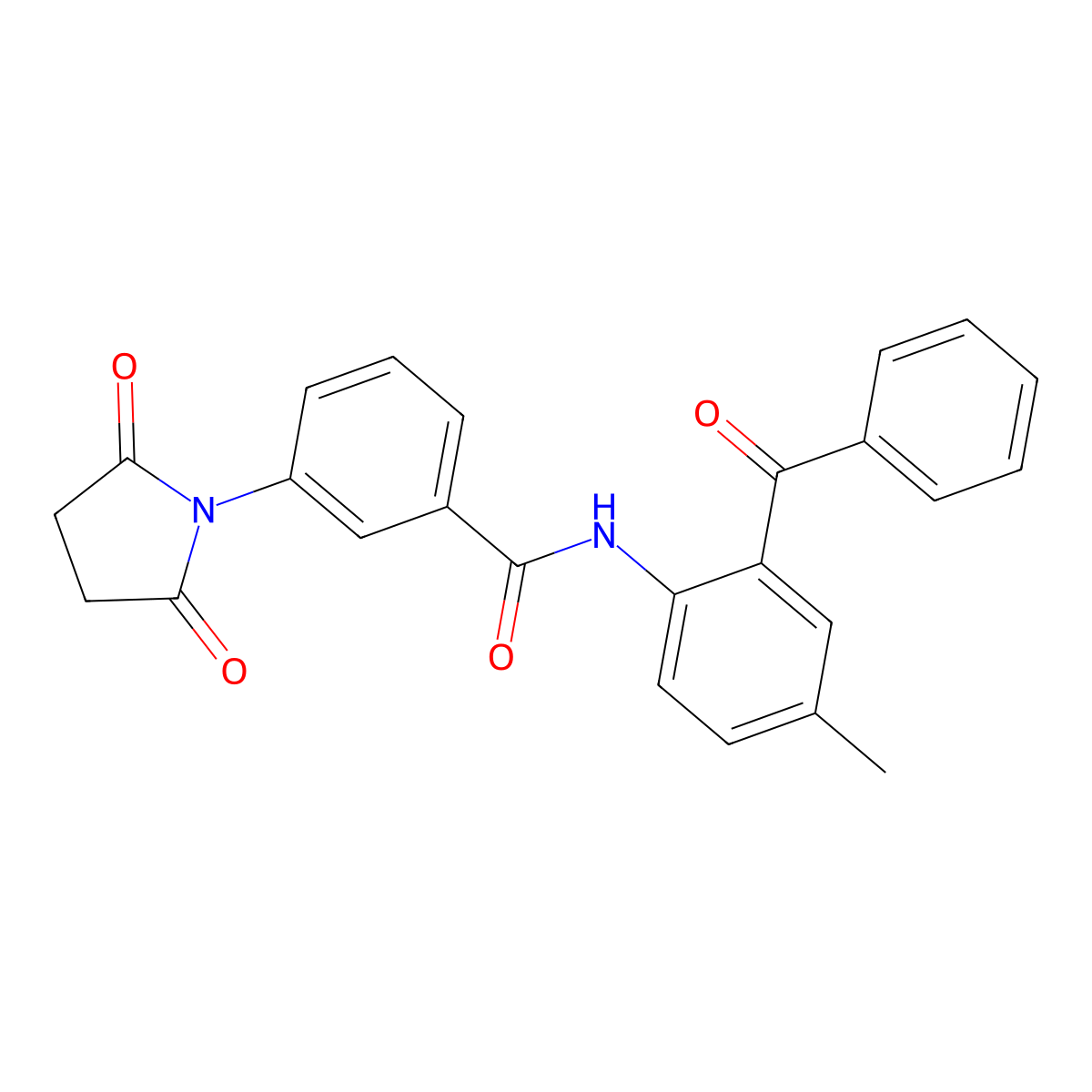 N-(2-benzoyl-4-methylphenyl)-3-(2,5-dioxopyrrolidin-1-yl)benzamide molecular structure, CAS 391867-75-7