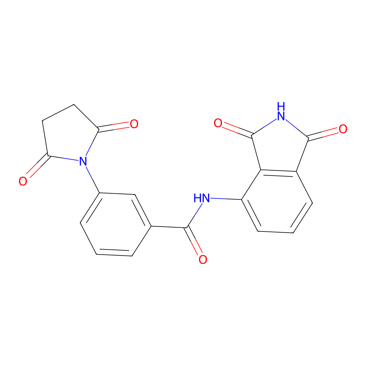 N-(1,3-dioxoisoindolin-4-yl)-3-(2,5-dioxopyrrolidin-1-yl)benzamide molecular structure, CAS 391867-77-9