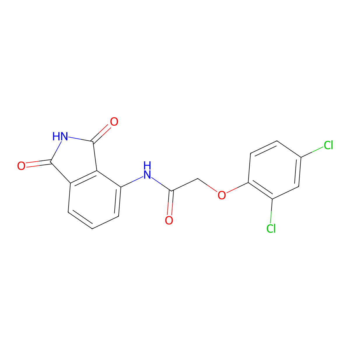 2-(2,4-dichlorophenoxy)-N-(1,3-dioxoisoindolin-4-yl)acetamide molecular structure, CAS 391867-94-0