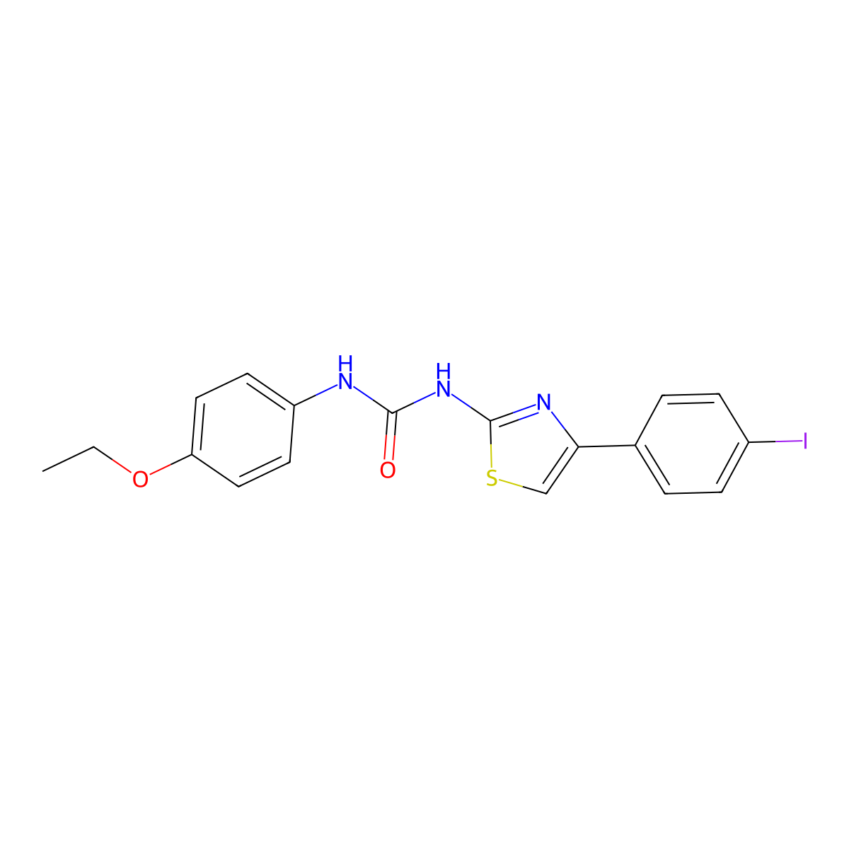 1-(4-Ethoxyphenyl)-3-[4-(4-iodophenyl)-1,3-thiazol-2-yl]urea molecular structure, CAS 391868-00-1