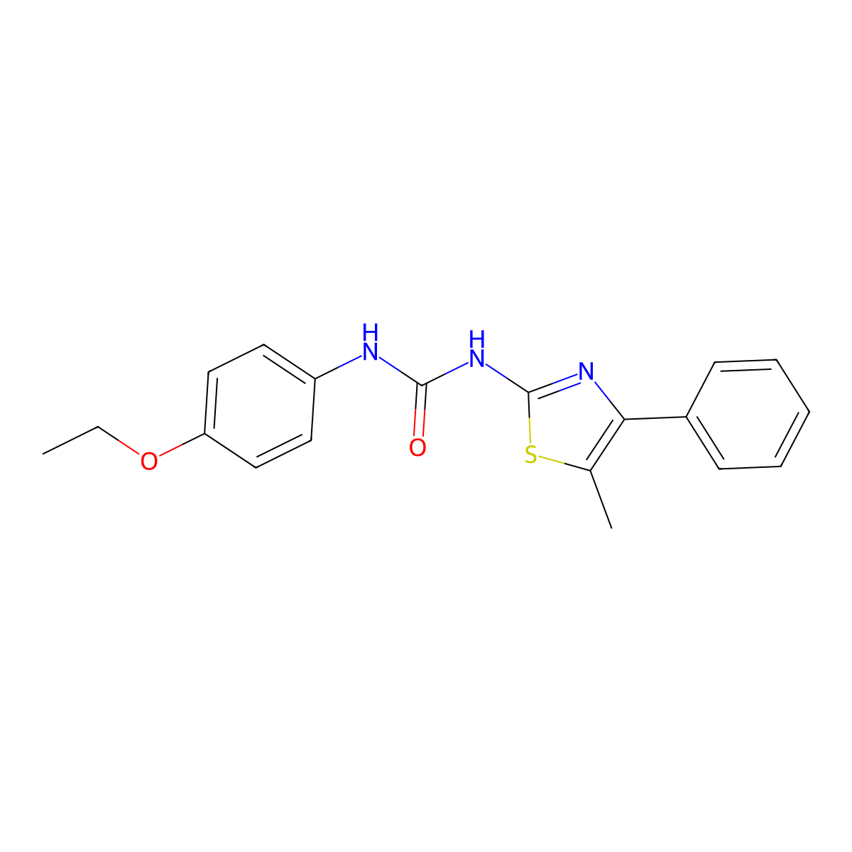 1-(4-Ethoxyphenyl)-3-(5-methyl-4-phenyl-1,3-thiazol-2-yl)urea molecular structure, CAS 391868-01-2