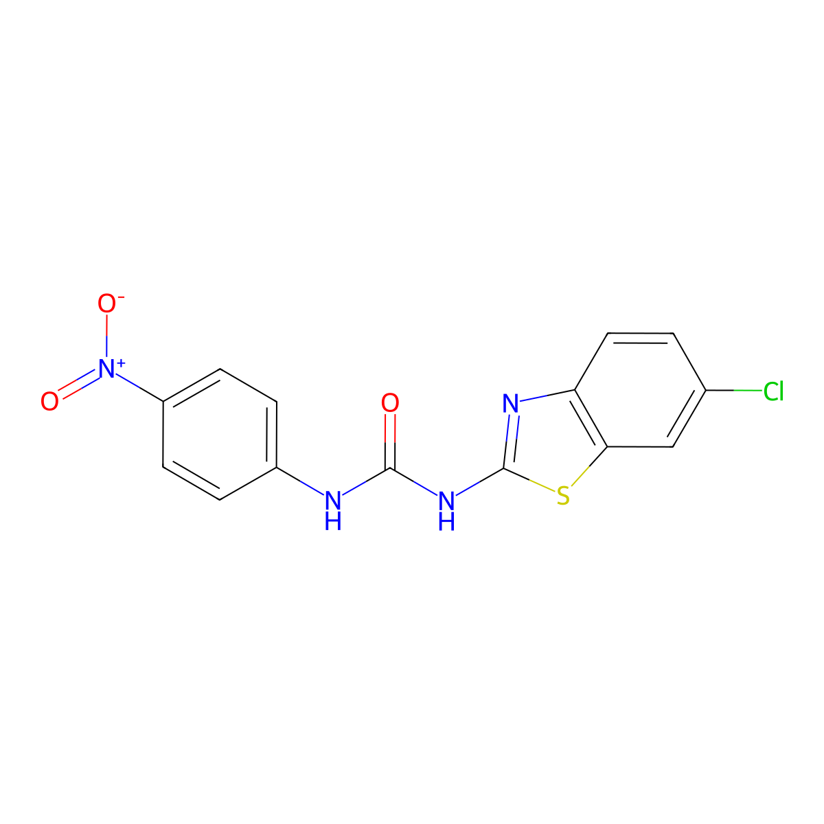 1-(6-Chlorobenzo[d]thiazol-2-yl)-3-(4-nitrophenyl)urea molecular structure, CAS 391868-13-6