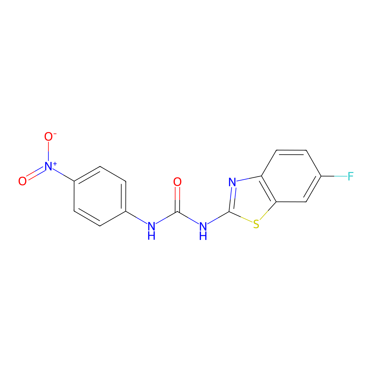 3-(6-Fluoro-1,3-benzothiazol-2-yl)-1-(4-nitrophenyl)urea molecular structure, CAS 391868-15-8