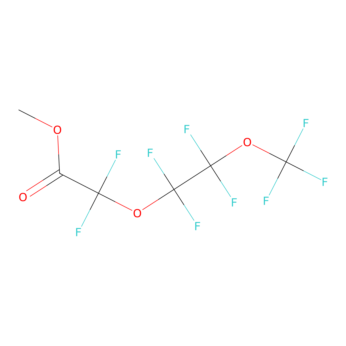 Methyl perfluoro-3,6-dioxaheptanoate molecular structure, CAS 39187-41-2